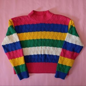90s Liz Claiborne vintage color blocked sweater
